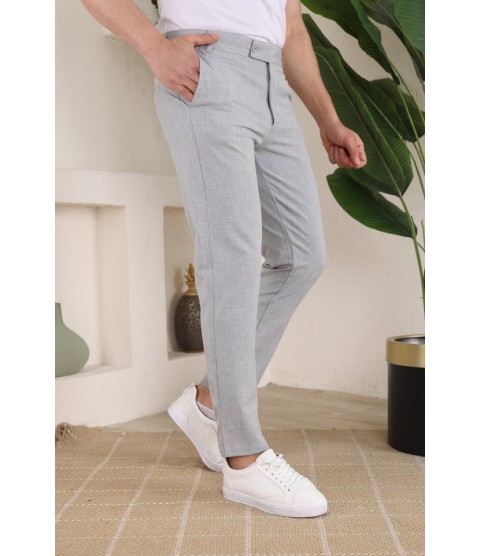 Erkek Slim Fit Dilli Kumaş Pantolon
