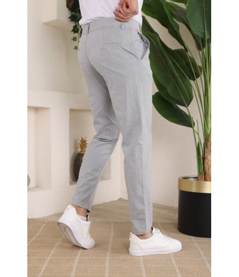 Erkek Slim Fit Dilli Kumaş Pantolon