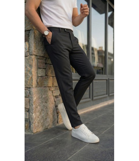 Erkek Slim Fit Dilli Kumaş Pantolon