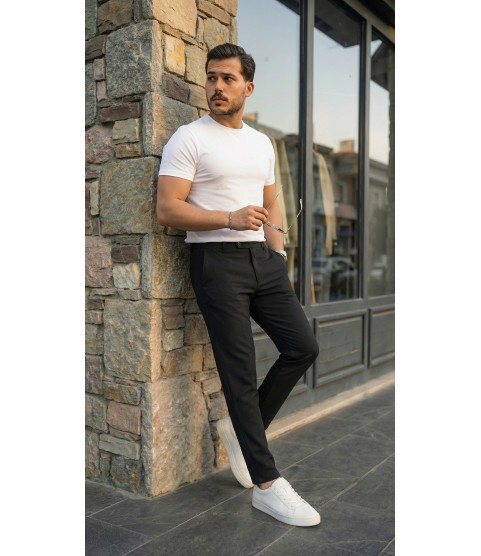Erkek Slim Fit Dilli Kumaş Pantolon