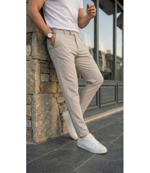 Erkek Slim Fit Dilli Kumaş Pantolon