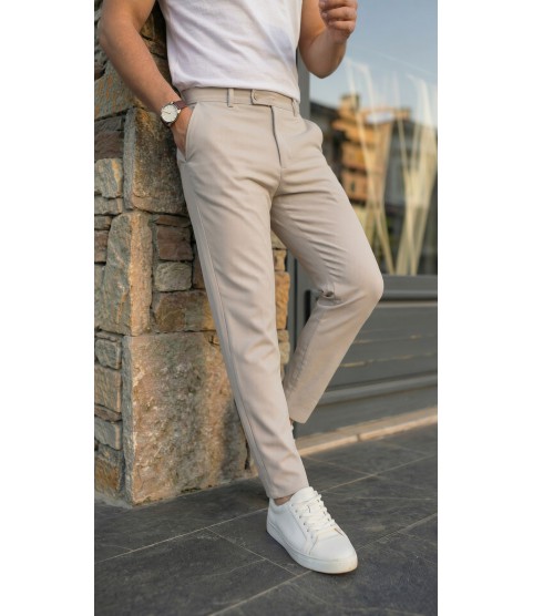 Erkek Slim Fit Dilli Kumaş Pantolon