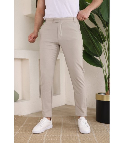 Erkek Slim Fit Dilli Kumaş Pantolon