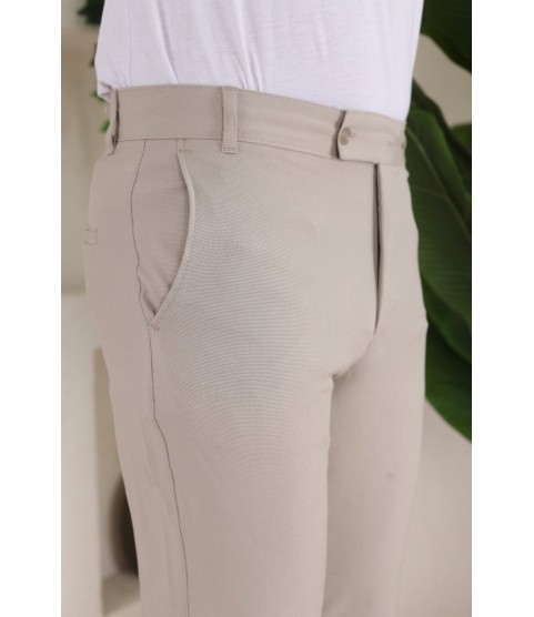 Erkek Slim Fit Dilli Kumaş Pantolon