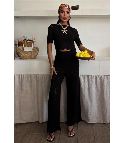 Triko Bluz Pantolon İkili Takım 10084-025