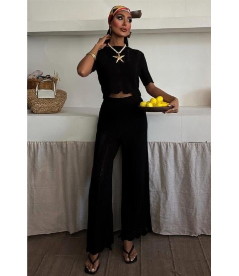 Triko Bluz Pantolon İkili Takım 10084-025