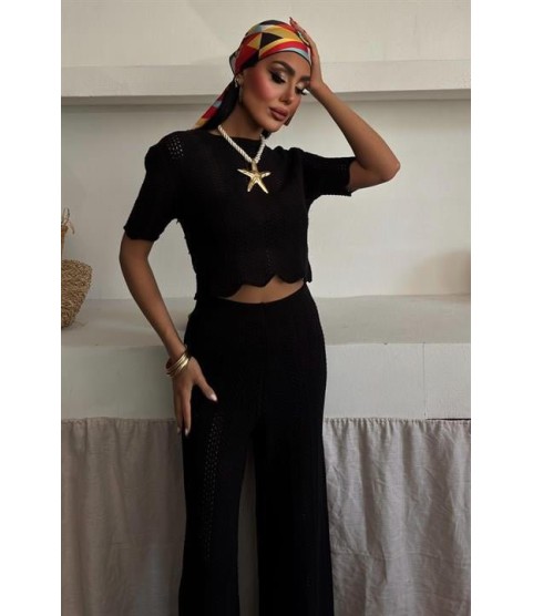 Triko Bluz Pantolon İkili Takım 10084-025
