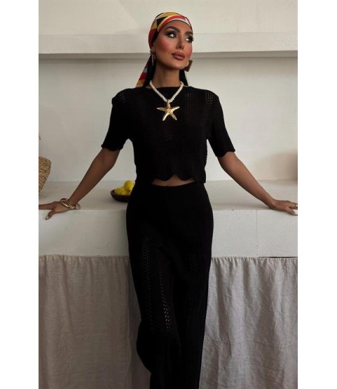 Triko Bluz Pantolon İkili Takım 10084-025