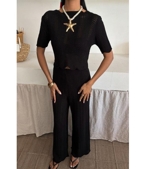 Triko Bluz Pantolon İkili Takım 10084-025