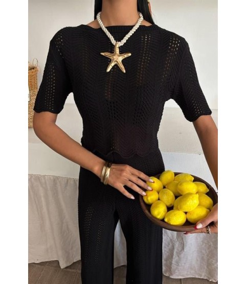 Triko Bluz Pantolon İkili Takım 10084-025