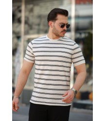 Erkek çizgili Kısa Kollu T-shirt