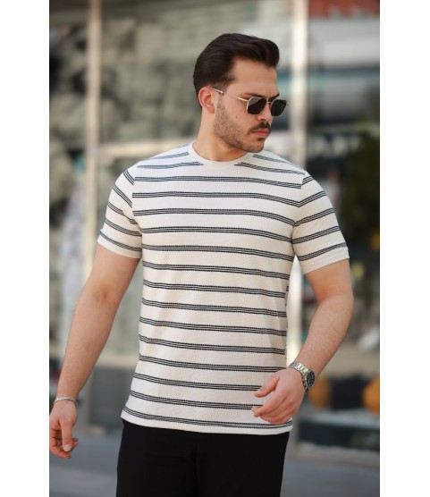 Erkek çizgili Kısa Kollu T-shirt