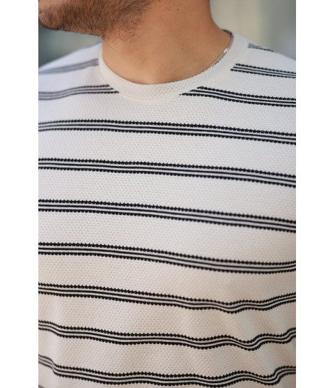 Erkek çizgili Kısa Kollu T-shirt