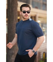 Erkek Oversize Bisiklet Yaka Kısa Kollu T-shirt