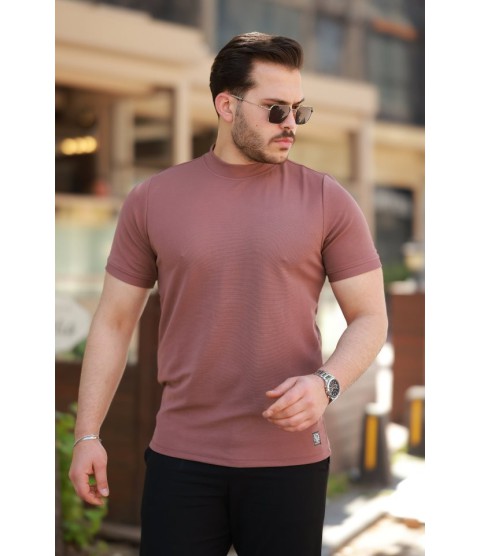 Erkek Yarım Balıkçı Yaka Kısa Kollu T-shirt