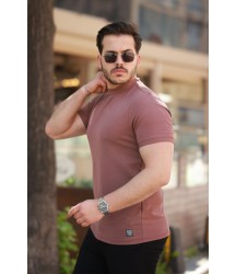 Erkek Yarım Balıkçı Yaka Kısa Kollu T-shirt