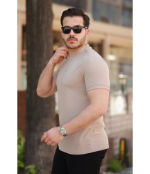 Erkek Yarım Balıkçı Yaka Kısa Kollu T-shirt