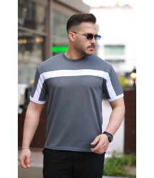 Erkek şerit Detaylı Kısa Kollu T-shirt