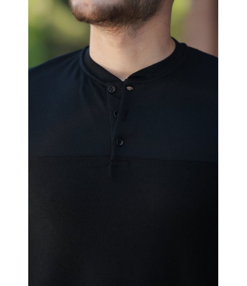Erkek Hakim Yakalı Kısa Kollu Pamuklu T-shirt