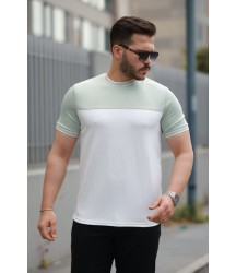 Erkek Parçalı Renk Kısa Kollu Tişört
