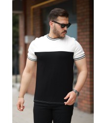 Erkek Parçalı Renk Kısa Kollu Tişört