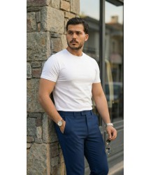 Erkek Slim Fit Dilli Kumaş Pantolon