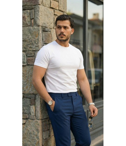 Erkek Slim Fit Dilli Kumaş Pantolon