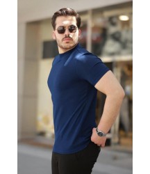 Erkek Yarım Balıkçı Yaka Kısa Kollu T-shirt