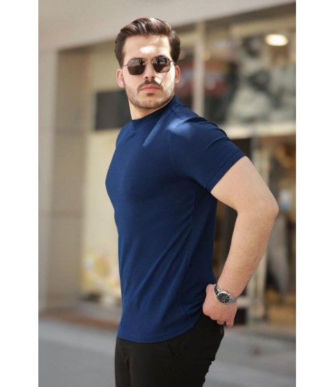 Erkek Yarım Balıkçı Yaka Kısa Kollu T-shirt