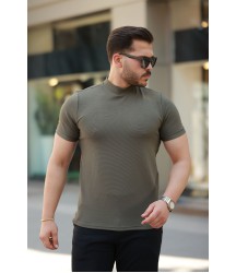 Erkek Yarım Balıkçı Yaka Kısa Kollu T-shirt