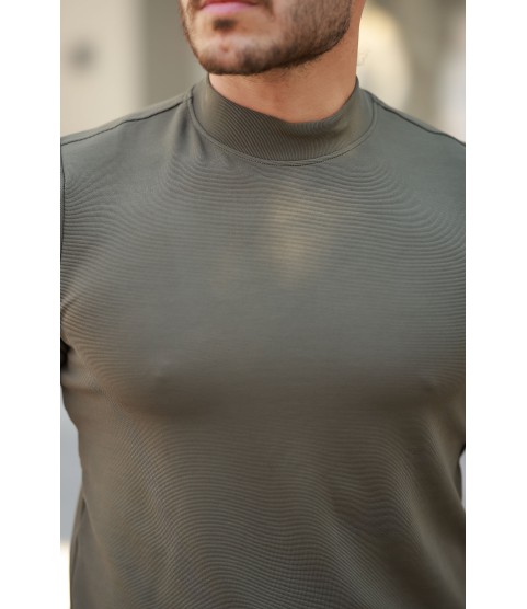 Erkek Yarım Balıkçı Yaka Kısa Kollu T-shirt