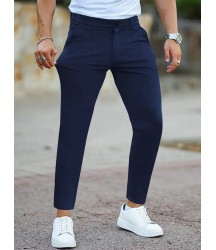 Erkek Cepli Slimfit Atlas Pantolon