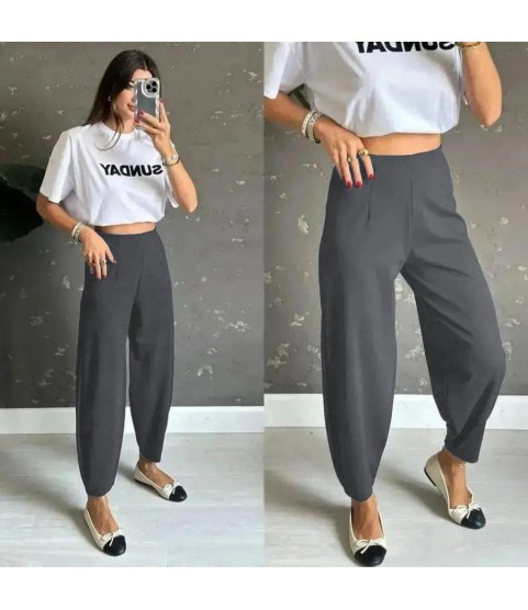 Kadın Yüksek Bel Krep Pantolon