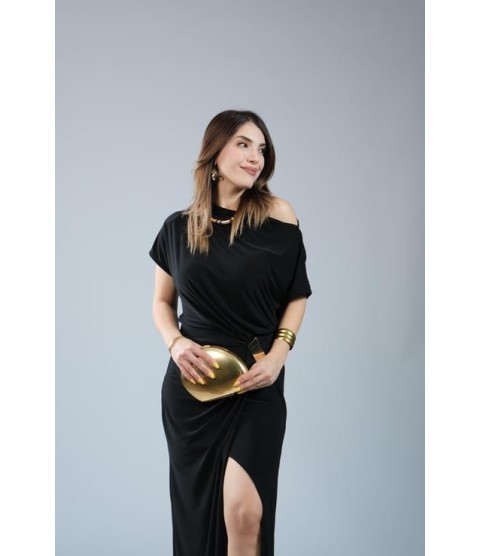 Kadın Kısa Kollu Tek Omuzdan Açık Beli Lastikli Sandy Maxi Elbise Kadın Kısa Kollu Tek Omuzdan Açık Beli Lastikli Sandy Maxi Elbise