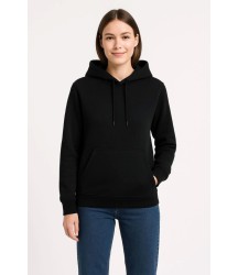 Üç İplik Kapüşonlu Kanguru Çepli SweatShirt Hoodie - Siyah
