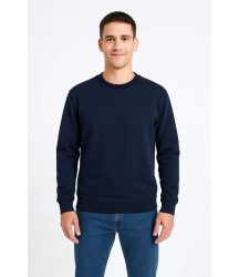 Erkek Üç İplik Düz Bisiklet Yaka SweatShirt - Lacivert