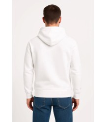 Erkek Üç İplik Kapüşonlu Kanguru Cepli SweatShirt Hoodie - Beyaz