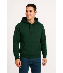Erkek Üç İplik Kapüşonlu Kanguru Cepli SweatShirt Hoodie - Haki