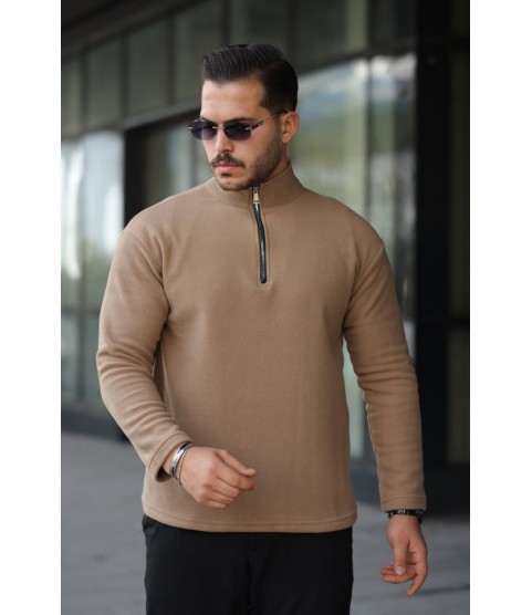 Erkek Zip Yaka Polar Sweat