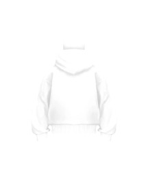 Samuray Ninja Çift Kapşonlu ZIP Fermuarlı Kanguru Çepli Tam Fermuarlı Hoodie Swetshirt - Beyaz