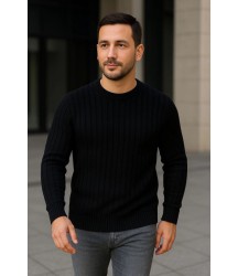 Erkek Fitilli Triko Kazak 4’lü Set – Beyaz, Haki, Bej, SiyahKalın Dokuma Pamuklu Regular Fit Bisiklet Yaka Uzun Kollu Kışlık Ve Baharlık Rahat Triko Kombini