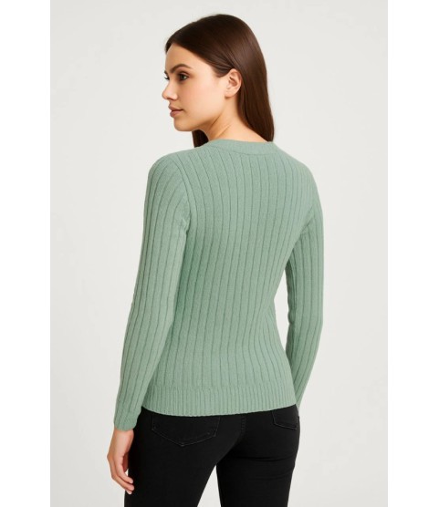 Erkek Bisiklet Yuvarlak Yaka Triko Kazak Pamuklu Kalın Fitilli Dokuma, Regular Fit Uzun Kollu Kışlık Model - Mint Yeşili Erkek Bisiklet Yuvarlak Yaka Triko Kazak Pamuklu Kalın Fitilli Dokuma, Regular Fit Uzun Kollu Kışlık Model - Mint Yeşili