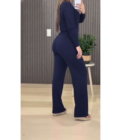 Kadın Uzun Kollu Yuvarlak Yaka Transparan Detaylı Triko Bluz Ve Pantolon Ikili Takım Kadın Uzun Kollu Yuvarlak Yaka Transparan Detaylı Triko Bluz Ve Pantolon Ikili Takım