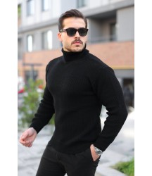 Erkek Boğazlı Örme Kazak