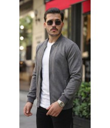 Erkek Scuba Süet Kumaş Bomber Hırka