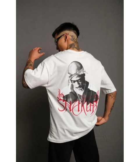 Erkek Oversize Tişört – Beyaz 24/1 Penye Kumaş, Bisiklet Yaka, Ön - Arka Baskılı, Streetwear Tarzı Rahat Büyük Kalıp T-Shirt- Beyaz Erkek Oversize Tişört – Beyaz 24/1 Penye Kumaş, Bisiklet Yaka, Ön - Arka Baskılı, Streetwear Tarzı Rahat Büyük Kalıp T-Shirt- Beyaz