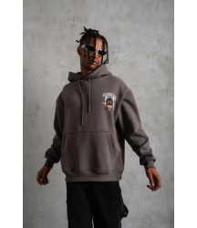 Erkek SCHOOL BOY Baskılı Kapüşonlu Sweat - Gri