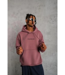 Erkek Astronot Baskılı Kapüşonlu Sweat - Gül Kurusu