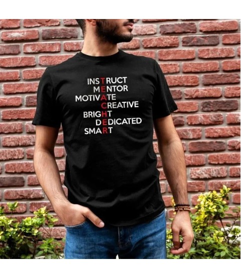 Unisex Bisiklet Yaka Baskılı Oversize T-Shirt - Siyah