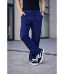 Erkek Keten Cepli Çıma Dikişli Jogger Buggy Pantalon Rahat Kalıp - Lacivert